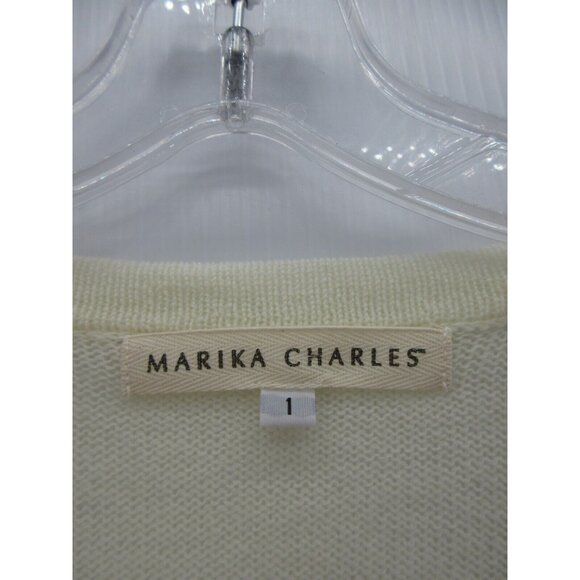 Marika Charles Sweater 1 Cardigan Button Down V-Neck Knit Small - Picture 8 of 9